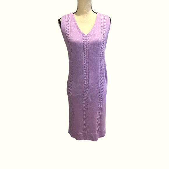 Misook Lilac Purple Sweater Dress - Main Image